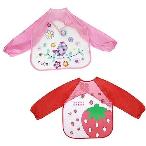 Produktbild: WESIEVYA 2St Schürzen zeichnen latzhose kinder kinderkochschürzen kinder kochschürze kinder-regenjacke Kinderschürze Malutensilien für Kleinkinder Kinder bemalen Schürzen Cartoon-Schürzen