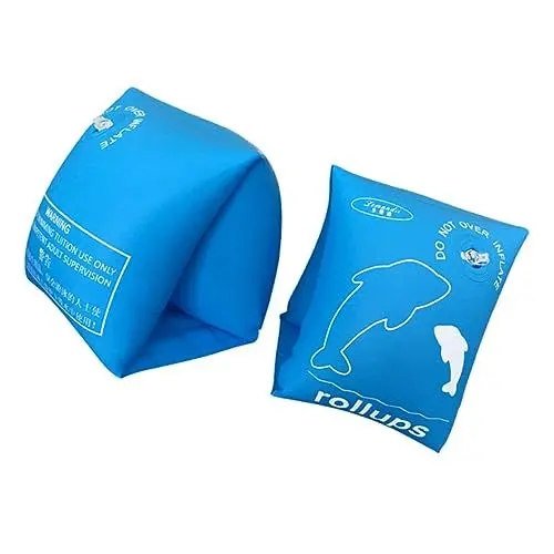 Produktbild: WESIEVYA 2St aufblasbare Schwimmärmel aufblasbares Armschwimmband Schwimmbad schwimmende Schwimmflügel aufblasbare Armbänder Flobots Sicherheitsärmel zum Schwimmen Schwimmendes Armband Blue
