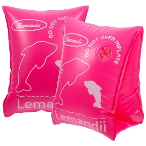 Produktbild: WESIEVYA 2st Aufblasbares Armschwimmband Sicherheitsärmel Zum Schwimmen Aufblasbare Armschwimmer Für Kinder Schwimmgürtel Für Kinder Drachen Für Erwachsene Riesig Pool-arm-floaties Rosa
