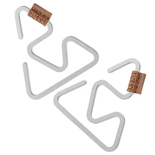 Produktbild: WESIEVYA 2st Haken Aus Edelstahl Kletterkarabiner Überkopfhaken Wanderbügel Lagerhaken Zelt Zum Campen Kletterbügel Campingversorgung Hochleistungs-kleiderbügel Schwere Haken Hängend Leder