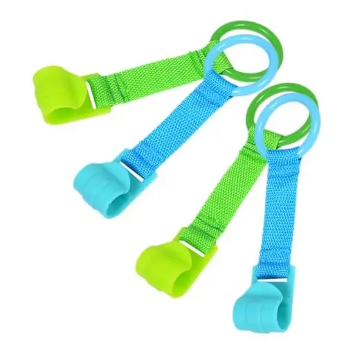 Produktbild: WESIEVYA 4 Stück Laufgitter-handzugring Aktivität Aufblasbarer Kinderstuhl Drücken Babygurt Zum Laufen Laufassistent Für Babys Haken Hüfttrage Kinderbettzug Für Kleinkinder Ringe Stoff