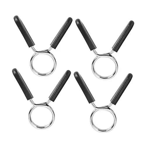 Produktbild: WESIEVYA 5St Langhantelschnalle Halsband Gewichtheben Langhantel-Versorgung Fitness geräte fitnessgeräte hantelscheiben Gewichtszubehör Langhantel- ABS-Kunststoff Black