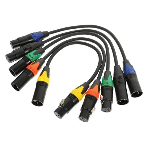Produktbild: WESIEVYA 5st Audioleitung Mikrofon-audiokabel Audio-mikrofonkabel Mikrofon-anschlusskabel Stereomikrofon Mikrofon Audiokabel Verwenden Stereo-lautsprecher Patchkabel Kabelverbinder Metall