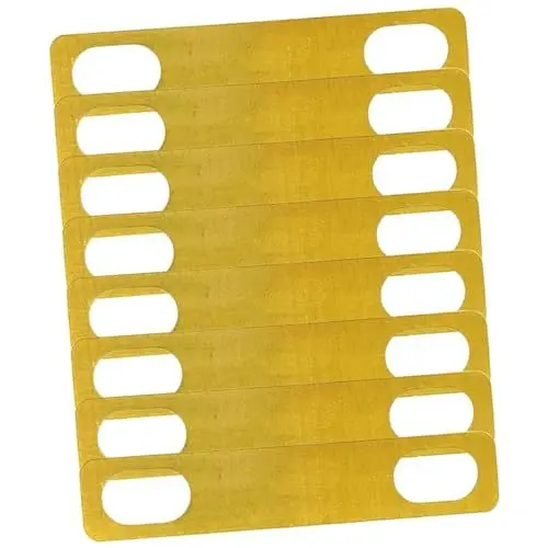 Produktbild: WESIEVYA 8St Hals dichtung Gitarrenparts Gelenkplatte für Gitarrenhals Basshalsdichtung E-Gitarren-Teile E-Gitarrenhals Spacer für den Basshals Gitarrenhals-Shims aus Metall Messing Golden