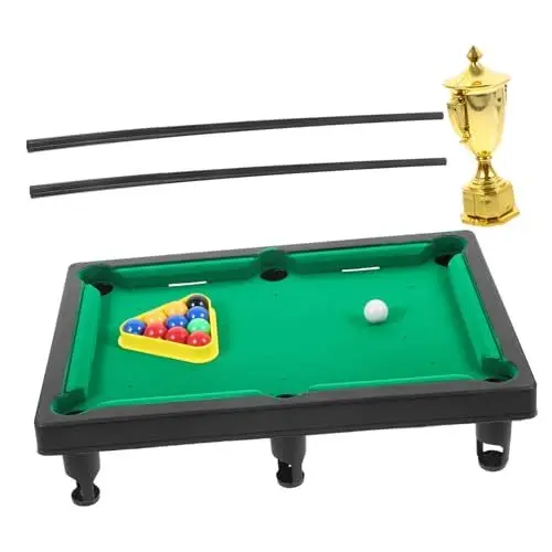 Produktbild: WESIEVYA Kleiner Billardtisch für Kinder Tischspiele Tragbares Billardspielzeug Interaktives Eltern Kind Spiel Fördert Hand Auge Koordination