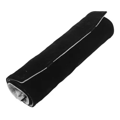 Produktbild: WESIEVYA Schmuckrolle Organizer Für Reisen Aufbewahrungstasche Für Ohrringe Halsketten Mit Luxus-grauem Futter Platz 12 Ringe 12 Paar Ohrringe 6 Armbänder Oder Halsketten