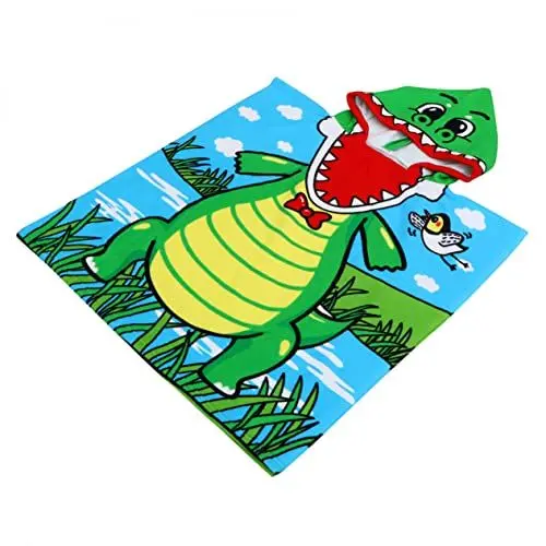 Produktbild: WESIEVYA Umhang Kinderumhang kinderhandtuch kinderhandtücher kinderbademantel Kleinkinder Bademantel Säuglingsbad Handtuchmantel für Kinder Umhang aus Strandtuch Polyester (Polyester) Green