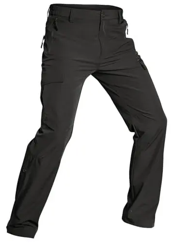 Produktbild: Wespornow Wanderhose-Herren-Wasserdicht-Atmungsaktiv-Trekkinghose-mit 5 Taschen (Krähe Schwarz, 2XL)