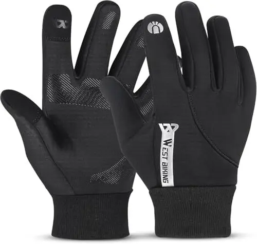 Produktbild: West Biking Fahrradhandschuhe Kinder - Winter Warme Handschuhe Kinder Touchscreen Sporthandschuhe, 2-12 Jahre Anti-Rutsch Reithandschuhe Kinder Mädchen Jungen Thermo Fleece Handschuhe Kinder (XXL)