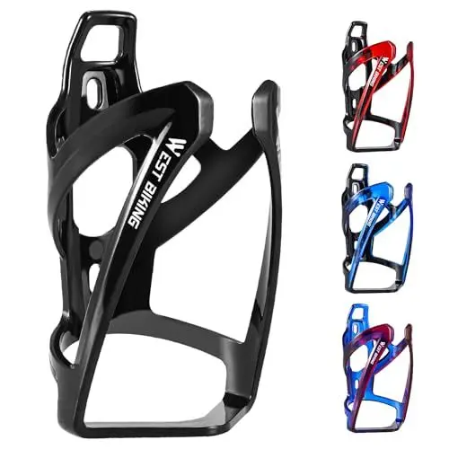 Produktbild: West Biking Flaschenhalter Fahrrad, langlebige ultraleichte Kunststoff Wasserflaschenhalter, leichte PC Getränkehalter für Fahrrad, Radfahren Flaschenhalter Käfige für MTB, Rennrad, Mountainbikes