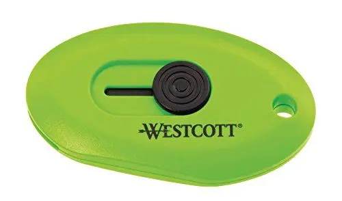 Produktbild: Westcott E-16474 00 Mini-Cutter mit Keramik-Sicherheitsklinge, automatisch einziehbar und integriertem Magnethalter, grün
