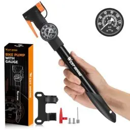 Produktbild: WESTGIRL Fahrradpumpe mit Manometer, Mini Fahrradpumpe mit Auto-Ventil für Presta und Schrader Ventile, Fahrrad Handpumpe Hochdruck 120 PSI, Fahrradpumpe Klein für Rennrad, MTB 0711162
