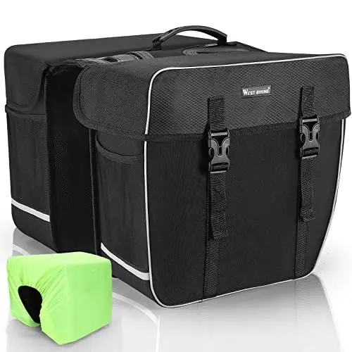 Produktbild: WESTGIRL Fahrradtasche für Gepäckträger - Satteltaschen für Fahrrad Gepäckträger wasserdicht - Hinterradtasche Doppeltasche für E-Bikes MTB Rennrad - Fahrrad Tasche Gepäckträgertasche, 30L