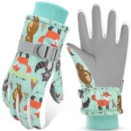 Produktbild: WESTGIRL Kinder Winterhandschuhe Winddicht Warme Skihandschuhe Thermofleece Wasserabweisend Schnee Cartoon kinderhandschuhe Outdoor Snowboarding Radfahren Handschuhe für 3-12 Jungen Mädchen