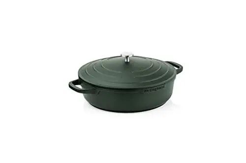 Produktbild: Westinghouse PERFORMANCE SERIES Schmorpfanne mit Deckel, Große Bratpfanne 32 cm für Induktion & alle Herdarten, Beschichtete Pfanne mit Griff, Hoher Rand, Ofenfest & Spülmaschinenfest, Grün