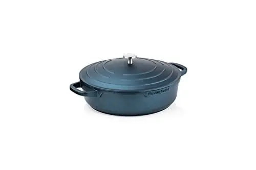 Produktbild: Westinghouse PERFORMANCE SERIES Schmorpfanne mit Deckel, Große Bratpfanne 32 cm für Induktion & alle Herdarten, Beschichtete Pfanne mit Griff, Hoher Rand, Ofenfest & Spülmaschinenfest, Blau