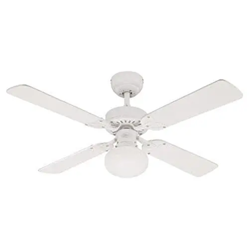 Produktbild: Westinghouse Vegas 7218540 Deckenventilator mit Beleuchtung, A++ to E, Metall, 60 W, E27, weiß, 105 x 105 x 44.2 cm