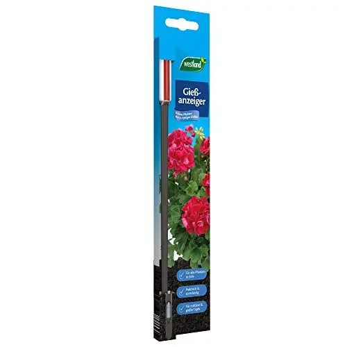 Produktbild: Westland ‎732196 Gießanzeiger groß, 26 cm, anthrazit – Pflanzen Gießmelder, Wasserbedarf-Anzeige für Pflanzen in Blumenerde