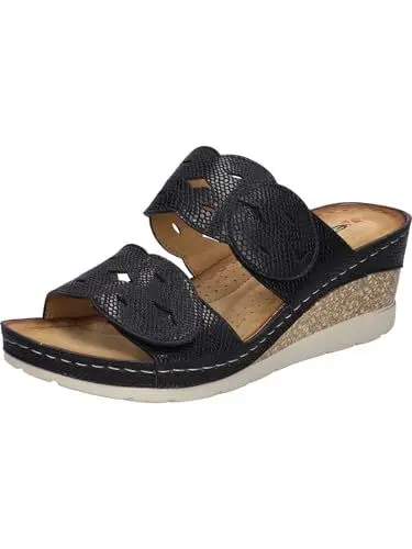 Produktbild: Westland Damen Keilsandalen Savoie 04, Frauen Sandalen,Weite G (Normal),Keilsandaletten,Keilabsatz,Wedge-Heel,hoch,schwarz,36 EU / 3 UK