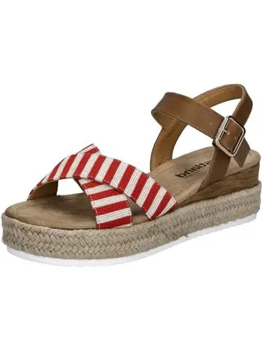 Produktbild: Westland Damen Plateausandalen Madison 01, Frauen Sandalen,Weite G (Normal),Plateausandaletten,bequem,Sommerschuhe,rot-Kombi,37 EU / 4 UK