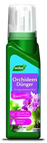 Produktbild: Westland Orchideen Dünger, 200 ml – Pflanzendünger für gesundes Wachstum und lang anhaltende Blüten, Flüssigdünger mit praktischer Dosierhilfe