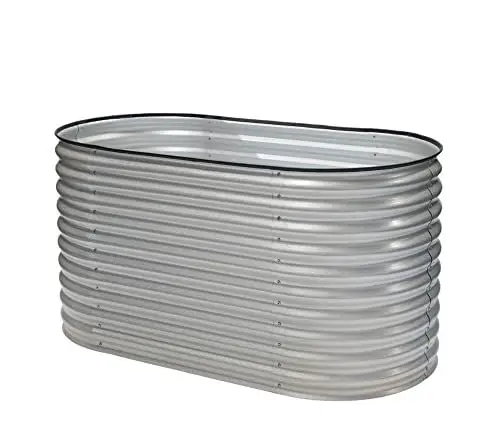 Produktbild: WESTMANN Hochbeet aus Metall | 160x80x82 cm Silber | Kräuterbeet für Garten & Terrasse | Holzhochbeet & Frühbeet zum Bepflanzen von Gemüse & Kräutern