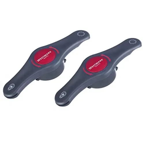 Produktbild: Westmark 2 Kombi-/Multi-Öffner, löst das Vakuum von Konservengläsern, Länge: 14,7 cm, Propeller, 4 in 1, Anthrazit/Rot, 105122E3