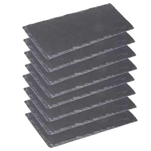 Produktbild: Westmark 8 Naturschiefer-/Servierplatten, mit Kratzschutz, Fläche: je 30 x 10 cm, Schiefer, Tapas + Friends, Anthrazit, 694222E3