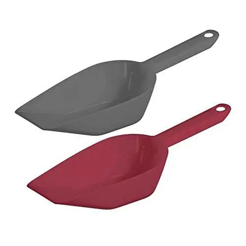 Produktbild: Westmark Back-/Abwiege-/Abfüllschaufel-Set, 2tlg., Füllvolumen: je ca. 450 ml, Kunststoff, Halvar, Anthrazit/Rot, 90952270