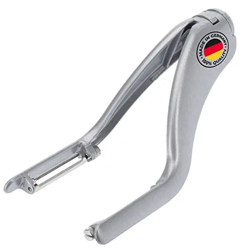 Produktbild: Westmark Gemüse-Doppelschäler, Spargel-Schäler, Edelstahlklingen, Peel-Star, Aluminium, lebensmittelechte Beschichtung, 60502260, Silber