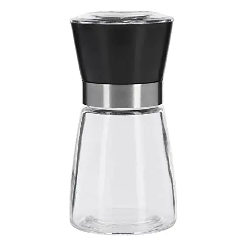 Produktbild: Westmark Gewürzmühle, Mit Keramikmahlwerk, Stufenlose Regulierung, Glas/Kunststoff, Schwarz/Silber/Transparent, 63542260, Blacky, 1 Stück