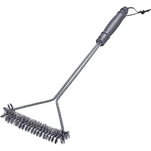 Produktbild: Westmark Grillbürste langer Griff 46 cm – Ideal zur Reinigung Ihres Grills, ob Guss- oder Edelstahlrost, mit praktischer Lederschlaufe – Edelstahl, PP