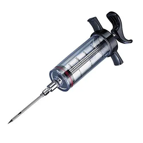 Produktbild: Westmark Marinierspritze mit abnehmbarer Nadel, Länge: 22,5 cm, Mit Skala bis 1,5 oz/50 ml, Kunststoff/Rostfreier Edelstahl, Transparent/Schwarz, 61422280