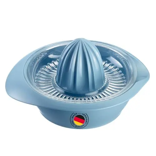 Produktbild: Westmark Zitronen-/Zitruspresse mit Behälter, Durchmesser: 18,7 cm, Fassungsvermögen: 0,5 Liter, Kunststoff, Limetta, Blau, 3091227B