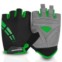 Produktbild: WESTWOOD FOX Fahrradhandschuhe für Herren und Damen Halbfinger-Gel-gepolsterte rutschfeste Mountainbike-Handschuhe für Herren und Damen atmungsaktive Stoßdämpfung griffige Handfläche