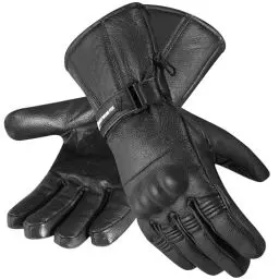 Produktbild: WESTWOOD FOX Thinsulate Motorradhandschuhe Thermal Leder Wasserdicht Winter Sommer, Herrenhandschuhe. (SCHWARZ, M)