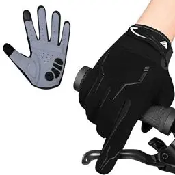 Produktbild: WESTWOOD FOX WFX Fahrradhandschuhe Vollfinger Mountainbike Handschuhe Touchscreen MTB Handschuhe Gepolstert Anti-Rutsch MTB Rennrad Sport Handschuhe für Damen und Herren (Schwarz, S)