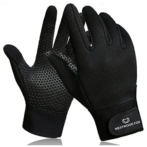 Produktbild: WESTWOOD FOX WFX Thermo-Handschuhe, Winter-Fahrradhandschuhe, Thinsulate, Touchscreen, leicht wasserdicht, rutschfest, Winddicht, Herren-Handschuhe, Geschenke für Männer und Frauen, Schwarz, M