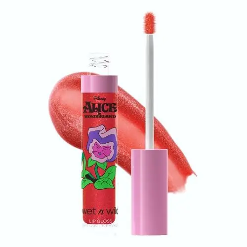 Produktbild: Wet n Wild Alice im Wunderland Lip Gloss, Hochglänzend und Leicht Getönt für das Ultimative Spiegel-Finish, Angereichert mit Vitamin E, Sonnenblumensamen und Arganöl, Kein Unkraut-Ton