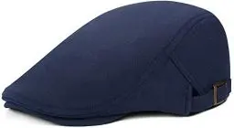 Produktbild: WETOO Schirmmütze Herren Schiebermütze Schwarz Driving Cabbie Jagd Flatcap Newsboy Cap