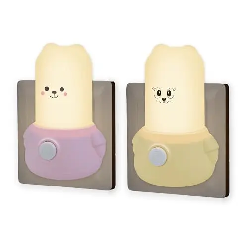 Produktbild: Wetry Kinder Nachtlicht Steckdose mit Schalter Babyzimmer Schlummerlicht Kinder Einschlafhilfe Neugeborene Geschenke zur Geburt