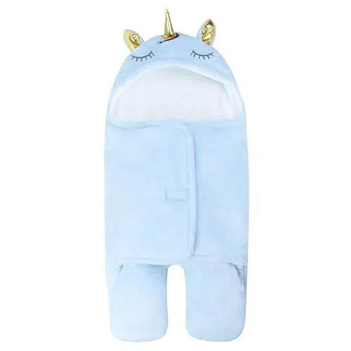 Produktbild: Wetry Winterschlafsack Baby 0-3 Monate Neugeborene Kleidung Plüsch Baumwolldecken für Babyschale Einhorn Geschenk zur Geburt Junge
