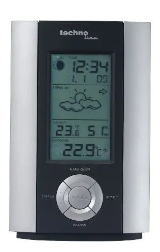Produktbild: Wetterstation WS 6710 mit Vorhersage von Wettersituation, Anzeige von Wettertendenz, Innen- und Außentemperatur und Mondphasen