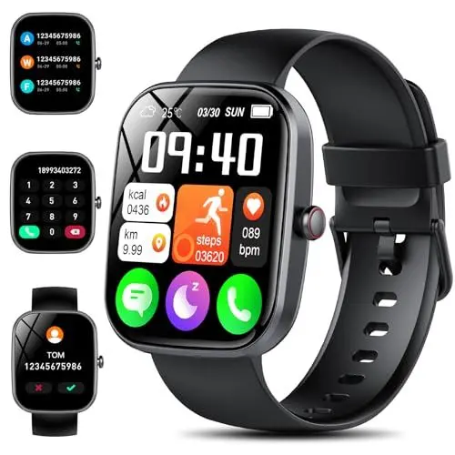 Produktbild: WeurGhy Smartwatch Herren Damen, mit Telefonfunktion/Message Reminder, 1,91