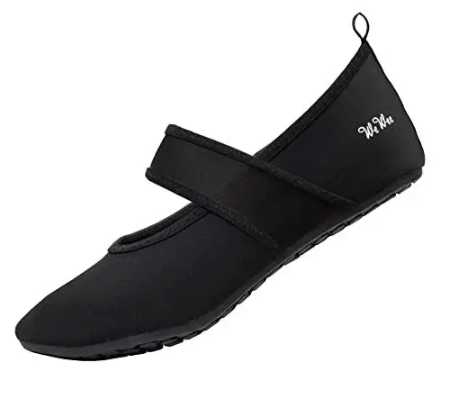 Produktbild: WeWee Die gesunden Allround-Barfußschuhe Damen - Vielseitig einsetzbare Minimalschuhe aus Neopren Wasserschuhe, Strandschuhe Badeschuhe, Schwarz, 40/41 EU(Herstellergröße: XL)