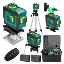 Produktbild: Weytoll Kreuzlinienlaser mit Stativ, Professional Kreuzlinienlaser Selbstnivellierend, 16 Linien Laser Level, IP54 Wasserwaage, 2400mAh Akku*2 und 1.2 m Stativ, Ultra Dünn Laser Kreuzlinienlaser 360