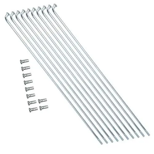 Produktbild: Miokycl 10 Stück 13G 2,2 Mm Fahrradspeichen Eisen Mangan Speichen Fahrrad Dreirad Zubehör (220MM)