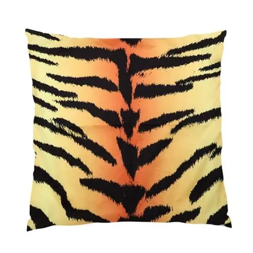 Produktbild: WHAMVOX 1Stk Kissenbezug Bürodekoration gestreifte Wurfkissen Abdeckung werfen Türkeil für Kinderfinger Sofaüberwürfe für Sofas kissenbezüge kopfkissen bezug superweiches Vlies Orange
