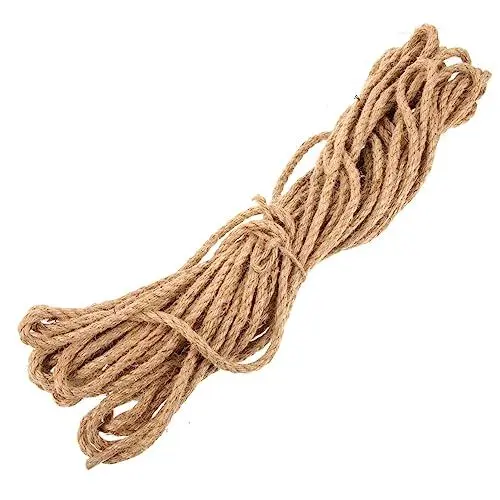 Produktbild: WHAMVOX Leuchtend Gelbe Jute-schnurseile 20 M Rolle Natürliches Seil Für Gartendekoration Verpackung