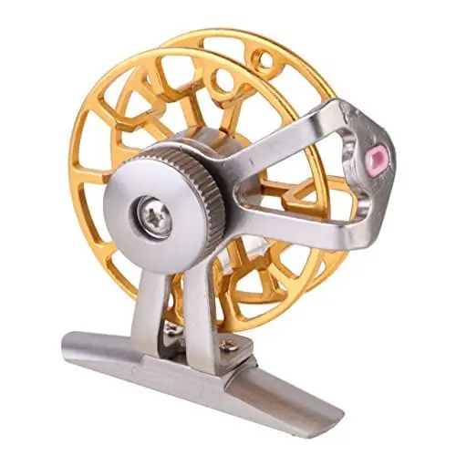 Produktbild: WHAMVOX 1stück Goldene Metall Fliegenrolle Leichte Und Langlebige Angelrolle Mit Großer Schnurfassung Für Fliegenfischen Für Rechtshänder Angelausrüstung